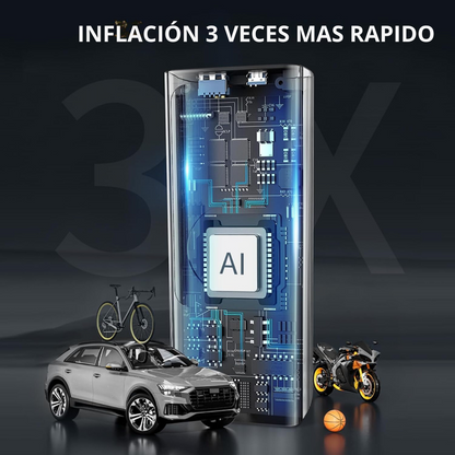 Compresor portatil de auto 3 en 1