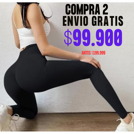 Leggins GYM Levanta Cola X2 Unidades