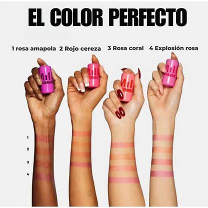 💄Jelly Blush Milk- Tinta de gelatina con colageno y niacinamida x4🫦+ curso profesional de maquillaje.