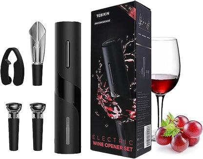 Kit Descorchador De Vino Eléctrico 🍷