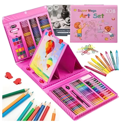 SET DE ARTE PARA NIÑOS DE 208 PIEZAS