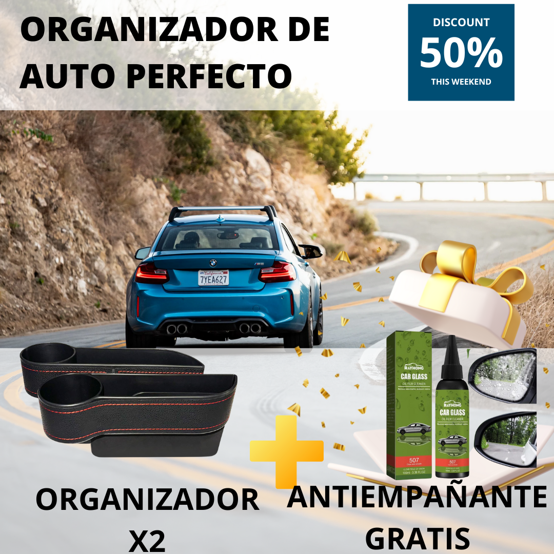 Organizador de lujo para auto- Encuentra lugar para objetos pequeños📇 + Obsequio gratis 🎁