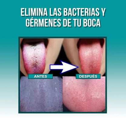 Gel limpiador de lengua removedor de bacterias + raspador de lengua gratis