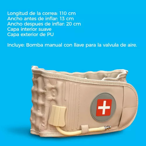 Cinturón de descompresión lumbar inflable