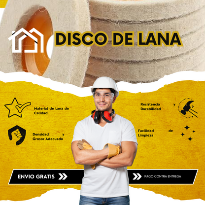 Disco de lana para pulidora