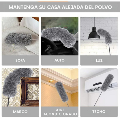 combo de limpieza , plumero de 3 m + cepillo para baño