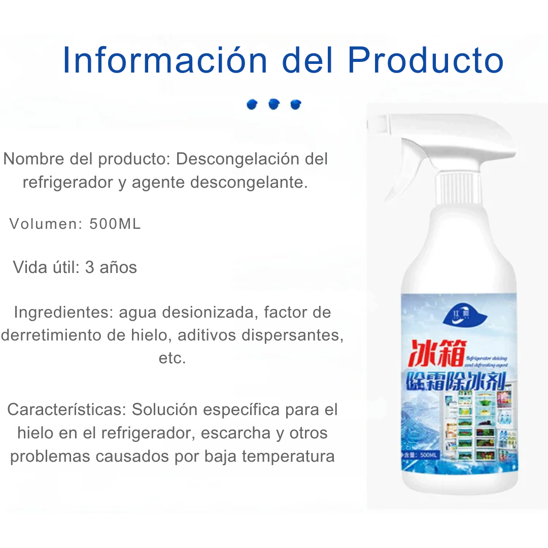 Spray deshielo y descongelación para frigorífico