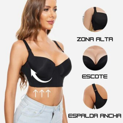 Brasier levanta bustoy  para ocultar rollito en la espalda + 3 pantys tiro alto para ocultar gorditos / 55% de descuento 😮