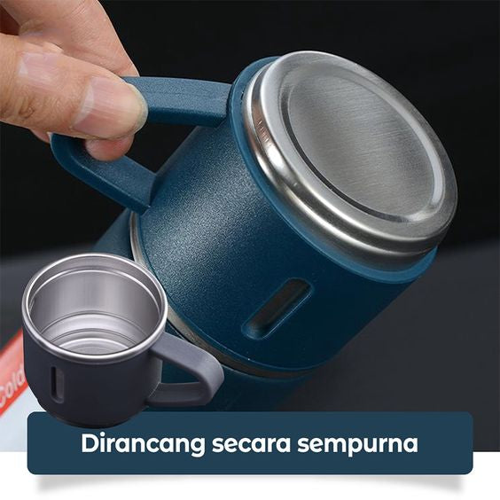 Kit de termos  para bebidas caliente o frio + 3 tazas GRATIS