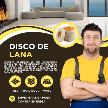 Disco de lana para pulidora