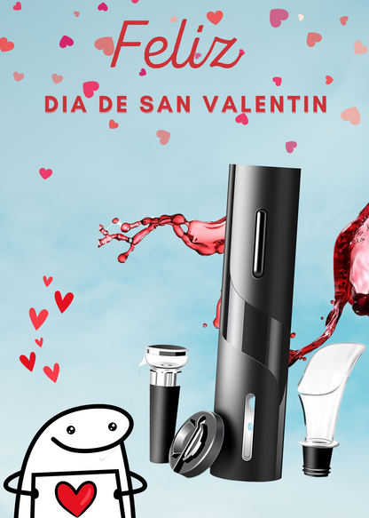 Kit descorchador de vinos San Valentín 🍷💖